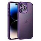 For iPhone 14 Pro Colorful Armor Lens Film Translucent Skin Feel Phone Case(Purple) - 1