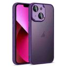 For iPhone 13 Colorful Armor Lens Film Translucent Skin Feel Phone Case(Purple) - 1