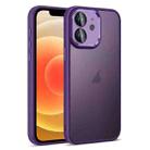 For iPhone 12 Colorful Armor Lens Film Translucent Skin Feel Phone Case(Purple) - 1