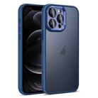 For iPhone 12 Pro Colorful Armor Lens Film Translucent Skin Feel Phone Case(Blue) - 1
