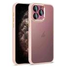 For iPhone 11 Pro Max Colorful Armor Lens Film Translucent Skin Feel Phone Case(Pink) - 1