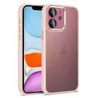 For iPhone 11 Colorful Armor Lens Film Translucent Skin Feel Phone Case(Pink) - 1