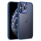 For iPhone 11 Pro Colorful Armor Lens Film Translucent Skin Feel Phone Case(Blue) - 1
