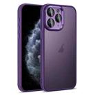 For iPhone 11 Pro Colorful Armor Lens Film Translucent Skin Feel Phone Case(Purple) - 1