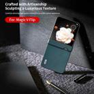 For Honor Magic V Flip ABEEL Three Parts Genuine Leather Xiaoya Series Phone Case(Dark Green) - 3