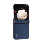 For Honor Magic V Flip ABEEL Three Parts Genuine Leather Xiaoya Series Phone Case(Blue) - 2