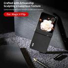 For Honor Magic V Flip ABEEL Three Parts Genuine Leather Xiaoya Series Phone Case(Black) - 3