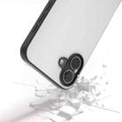For iPhone 16 PU Leather Black Frame Full Coverage Phone Case(White) - 3
