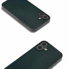 For iPhone 16 PU Leather Black Frame Full Coverage Phone Case(Green) - 2