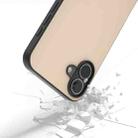 For iPhone 16 PU Leather Black Frame Full Coverage Phone Case(Peach Pink) - 3