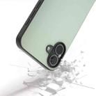 For iPhone 16 PU Leather Black Frame Full Coverage Phone Case(Light Green) - 3