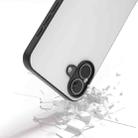 For iPhone 16 Plus PU Leather Black Frame Full Coverage Phone Case(White) - 3