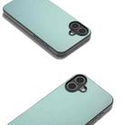 For iPhone 16 Plus PU Leather Black Frame Full Coverage Phone Case(Light Blue) - 2