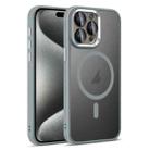 For iPhone 15 Pro Max Colorful Armor Lens Film Translucent Skin Feel MagSafe Phone Case(Grey) - 1
