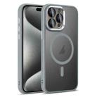 For iPhone 15 Pro Colorful Armor Lens Film Translucent Skin Feel MagSafe Phone Case(Grey) - 1
