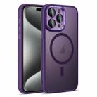 For iPhone 15 Pro Colorful Armor Lens Film Translucent Skin Feel MagSafe Phone Case(Purple) - 1