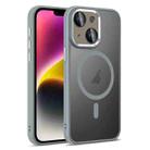 For iPhone 14 Plus Colorful Armor Lens Film Translucent Skin Feel MagSafe Phone Case(Grey) - 1