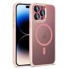 For iPhone 14 Pro Max Colorful Armor Lens Film Translucent Skin Feel MagSafe Phone Case(Pink) - 1