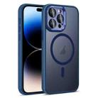 For iPhone 14 Pro Max Colorful Armor Lens Film Translucent Skin Feel MagSafe Phone Case(Blue) - 1