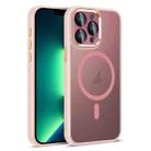 For iPhone 13 Pro Max Colorful Armor Lens Film Translucent Skin Feel MagSafe Phone Case(Pink) - 1