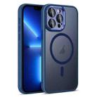 For iPhone 13 Pro Colorful Armor Lens Film Translucent Skin Feel MagSafe Phone Case(Blue) - 1