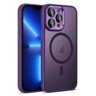 For iPhone 13 Pro Colorful Armor Lens Film Translucent Skin Feel MagSafe Phone Case(Purple) - 1