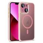 For iPhone 13 Colorful Armor Lens Film Translucent Skin Feel MagSafe Phone Case(Pink) - 1