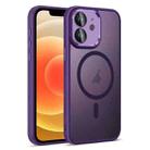 For iPhone 12 Colorful Armor Lens Film Translucent Skin Feel MagSafe Phone Case(Purple) - 1