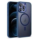 For iPhone 12 Pro Max Colorful Armor Lens Film Translucent Skin Feel MagSafe Phone Case(Blue) - 1