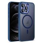 For iPhone 12 Pro Colorful Armor Lens Film Translucent Skin Feel MagSafe Phone Case(Blue) - 1