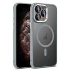 For iPhone 11 Pro Max Colorful Armor Lens Film Translucent Skin Feel MagSafe Phone Case(Grey) - 1