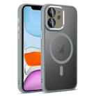 For iPhone 11 Colorful Armor Lens Film Translucent Skin Feel MagSafe Phone Case(Grey) - 1