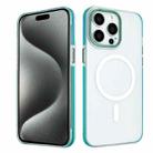 For iPhone 15 Pro Max Color Edge Skin Feel Frosted MagSafe Magnetic Phone Case(Blue) - 1