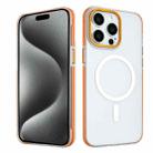 For iPhone 15 Pro Color Edge Skin Feel Frosted MagSafe Magnetic Phone Case(Orange) - 1