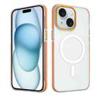 For iPhone 15 Color Edge Skin Feel Frosted MagSafe Magnetic Phone Case(Orange) - 1