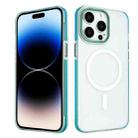 For iPhone 14 Pro Color Edge Skin Feel Frosted MagSafe Magnetic Phone Case(Blue) - 1