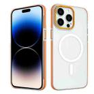 For iPhone 14 Pro Color Edge Skin Feel Frosted MagSafe Magnetic Phone Case(Orange) - 1