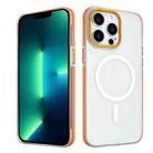 For iPhone 13 Pro Max Color Edge Skin Feel Frosted MagSafe Magnetic Phone Case(Orange) - 1