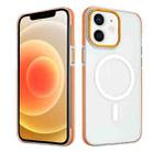 For iPhone 12 Color Edge Skin Feel Frosted MagSafe Magnetic Phone Case(Orange) - 1