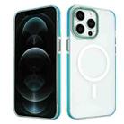 For iPhone 12 Pro Max Color Edge Skin Feel Frosted MagSafe Magnetic Phone Case(Blue) - 1