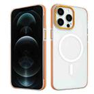 For iPhone 12 Pro Max Color Edge Skin Feel Frosted MagSafe Magnetic Phone Case(Orange) - 1