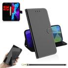 For iPhone 12 mini Imitated Mirror Surface Horizontal Flip Leather Case with Holder & Card Slots & Wallet & Lanyard(Black) - 1