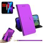 For iPhone 12 mini Imitated Mirror Surface Horizontal Flip Leather Case with Holder & Card Slots & Wallet & Lanyard(Purple) - 1