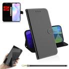 For Xiaomi Redmi 9A Imitated Mirror Surface Horizontal Flip Leather Case with Holder & Card Slots & Wallet & Lanyard(Black) - 1