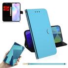 For Xiaomi Redmi 9A Imitated Mirror Surface Horizontal Flip Leather Case with Holder & Card Slots & Wallet & Lanyard(Blue) - 1