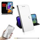 For Samsung Galaxy A21s Imitated Mirror Surface Horizontal Flip Leather Case with Holder & Card Slots & Wallet & Lanyard(Silver) - 1