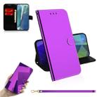 For Samsung Galaxy Note20 Imitated Mirror Surface Horizontal Flip Leather Case with Holder & Card Slots & Wallet & Lanyard(Purple) - 1