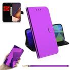 For Samsung Galaxy Note20 Ultra Imitated Mirror Surface Horizontal Flip Leather Case with Holder & Card Slots & Wallet & Lanyard(Purple) - 1