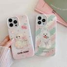 For iPhone 15 Pro Max Jelly 2 in 1 TPU Hybrid PC Phone Case(Cherry Cute Puppy) - 2