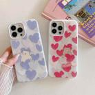For iPhone 15 Pro Max Jelly 2 in 1 TPU Hybrid PC Phone Case(Red Heart Bear) - 2